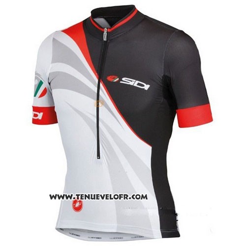 2014 Maillot Ciclismo Castelli SIDI Noir et Blanc Manches Courtes et Cuissard